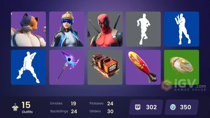 [PSN/PC/Xbox] 15 skins | Neo Versa | Meowscles | Gear Specialist Maya | Fade | Rippley vs Sludge | Deadpool | Skye | Jules | Brutus | 350 VB