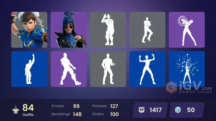 [PSN/PC/Xbox] 84 skins | Chun-Li | Peter Griffin | Omegarok | Spectra Knight | Kado Thorne | Zeus | Valeria | Hades | Poseidon | 50 VB