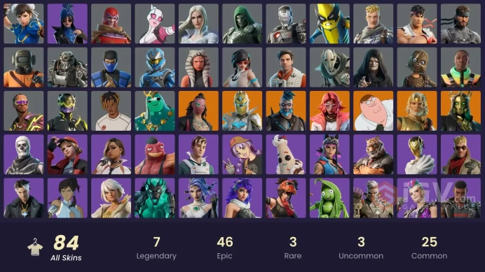 [PSN/PC/Xbox] 84 skins | Chun-Li | Peter Griffin | Omegarok | Spectra Knight | Kado Thorne | Zeus | Valeria | Hades | Poseidon | 50 VB