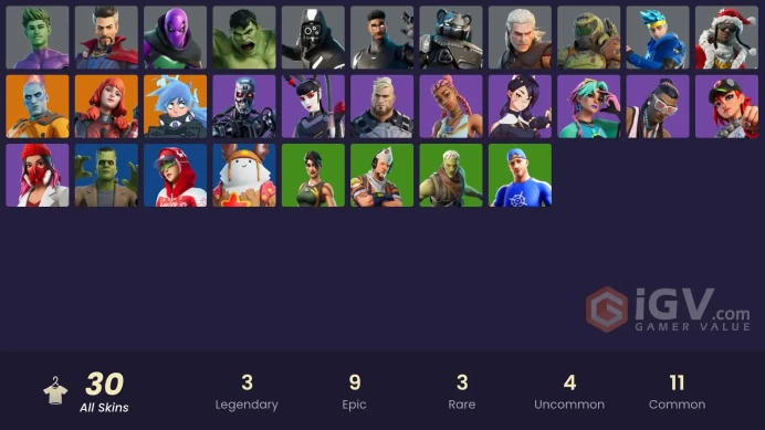 [PSN/PC/Xbox] 30 skins | Geralt of Rivia | Frankenstein's Monster | The Imagined | Nezumi | The Origin | Prowler | Doctor Strange | Hulk | 300 V