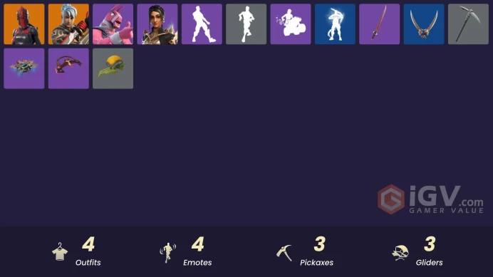 [PSN/PC/Xbox] 4 skins | Red Knight | Ronin | Lt. John Llama | Shanta | Red Shield | Crimson Crest | Ancestral Bloom | Trot Shot | 100 VB