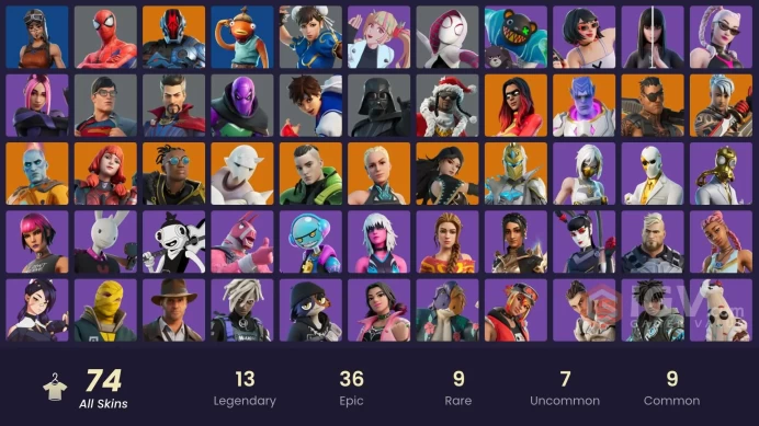 [PSN/PC/Xbox] 74 skins | Reaper | Joltara | Chun-Li | Sakura | Spider-Man | Spider-Gwen | Renegade Raider | Ronin | The Imagined | 50 VB