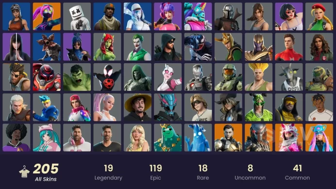 [PSN/PC/Xbox] 205 skins | Lara Croft | Swish | Hangtime | Geralt of Rivia | Master Chief | Renegade Raider | Aerial Assault Trooper | 200 VB