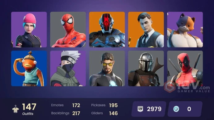 [PSN/PC/Xbox] 147 skins | Wildcat | Spider-Man | Midas | Meowscles | Geralt of Rivia | Trilogy | Cobalt Snowfoot | Point Patroller | 0 VB