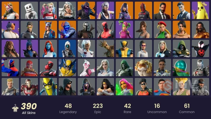 [PC/PSN/XBOX] 390 skins |  Deluxe STW | Glow | Lara Croft | Verve | Hot Marat |Take The Elf | Point It Out |Laugh It Up| Orange Justice | 950 VB