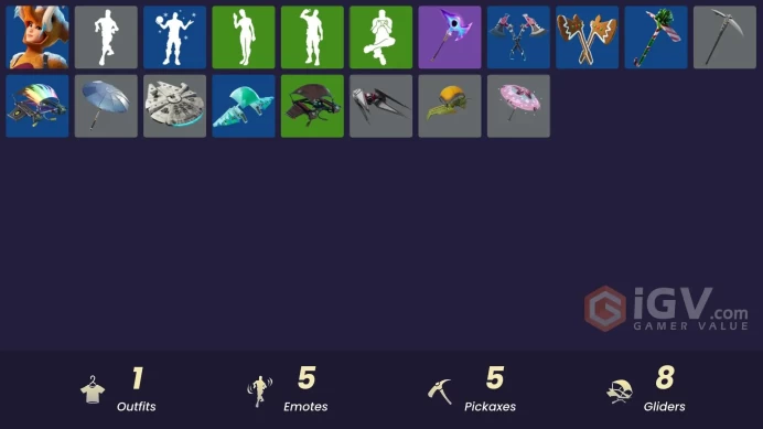 [PSN/XBOX/PC] 1 skins | Wooly Warrior | The Sith | Back Board | Fabled Cape | 2020 Kickflip | Redmask Ranker | Basecamp Bag | Clawz Retro