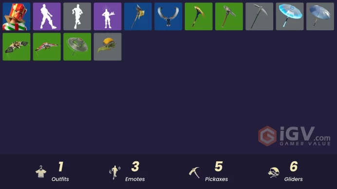 [PSN/XBOX/PC] 1 skins | Holiday Boxy | Holo-Boot Pack | Prized Llama | Society Emblem Ranker | Glorious Giftblade | Clawz Retro