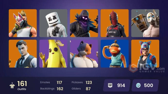 [PC/PSN/XBOX/Nintendo]  161 skins F/A :   | OG STW | Gold Midas | Frostbite | Krampus | The Imagined | Fade | Musha | P.A.N.D.A Team Leader | Sk