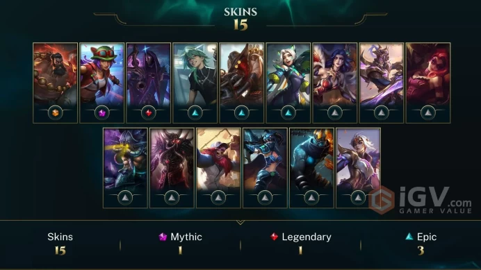 EUW - PLATIN 4(20LP) - LAST SEASON EMERALD - 49 CHAMP - 15 PERFECT SKINS(1 Ultimate, 1 Mythic) - 3.8K BE - 55 LVL - HANDMADE - FULL ACCES -CHEAP