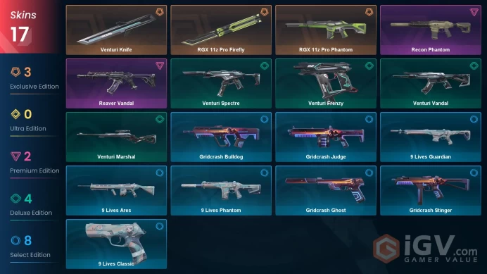 EU | VP 150 | LVL 66 | Venturi Knife | RGX 11z Pro Phantom | RGX 11z Pro Firefly | Recon Phantom | Reaver Vandal | Venturi Marshal | Ven | V0702