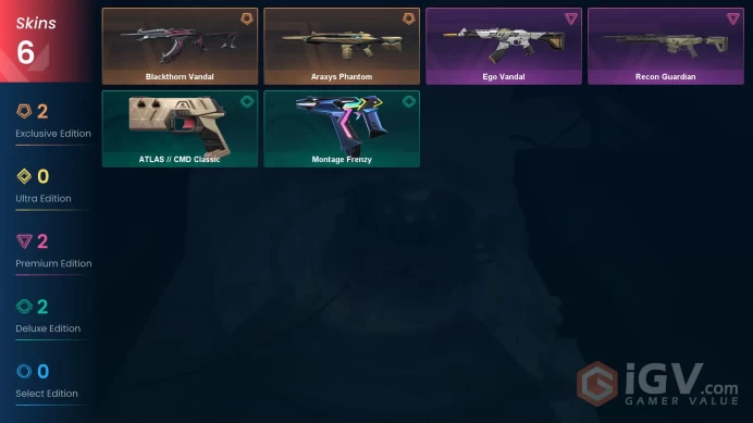 EU | VP 2656 | LVL 75 | Blackthorn Vandal | Araxys Phantom | Recon Guardian | Ego Vandal | Montage Frenzy | ATLAS // CMD Classic | V0618