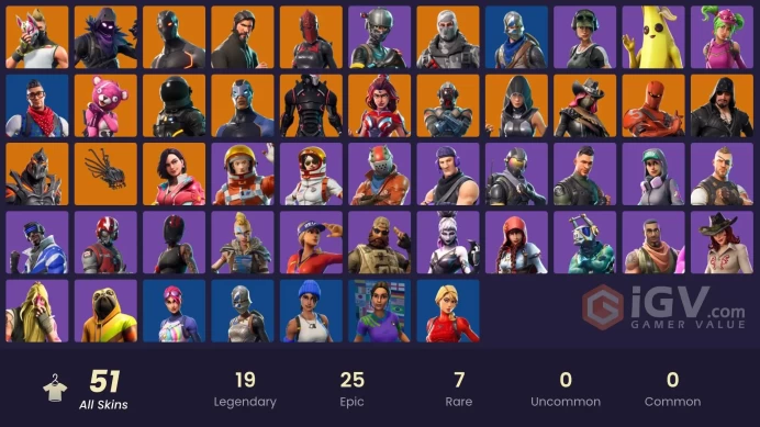 50 skins | The Reaper | Elite Agent | Take The L | Floss | Blue Squire | Royale Knight | Havoc | Trailblazer | Ride The Pony | Snowflake