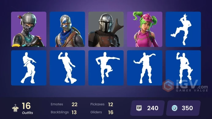 16 skins | Elite Agent | Take The L | Blue Squire | Royale Knight | Ride The Pony | Mako | Snowflake | Blue Team Leader | Rogue Agent | Carbide