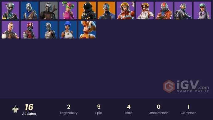 16 skins | Elite Agent | Take The L | Blue Squire | Royale Knight | Ride The Pony | Mako | Snowflake | Blue Team Leader | Rogue Agent | Carbide