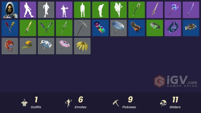 [PSN/XBOX/PC] 1 skins | Gold Blooded Ace | Nemesis Box | Republic Army Backpack | Lunarios | Fox Wayfinder | Boba Bling | Sushi Sign