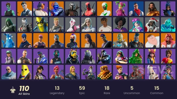110 skins | Candy Axe | Ride The Pony | Blue Team Leader | Gold Midas | Sultura | Prodigy | Subzero Cryptic | Trilogy | Fixer | Point Patroller