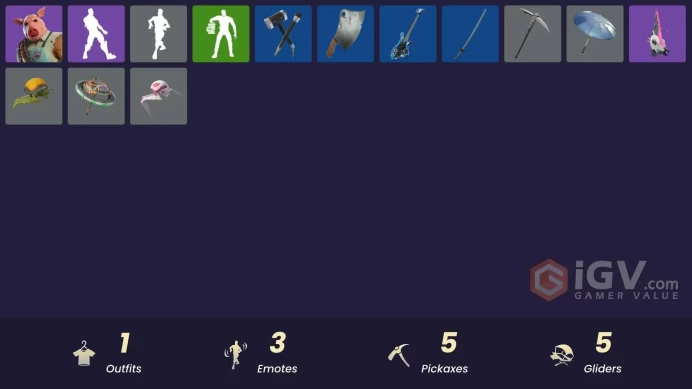 [PSN/XBOX/PC] 1 skins | Pig the Butcher | Shattered Halo Ring | Tank Cannons | Ritual Longhorn | Zoomie Groove | Butcher's Tools