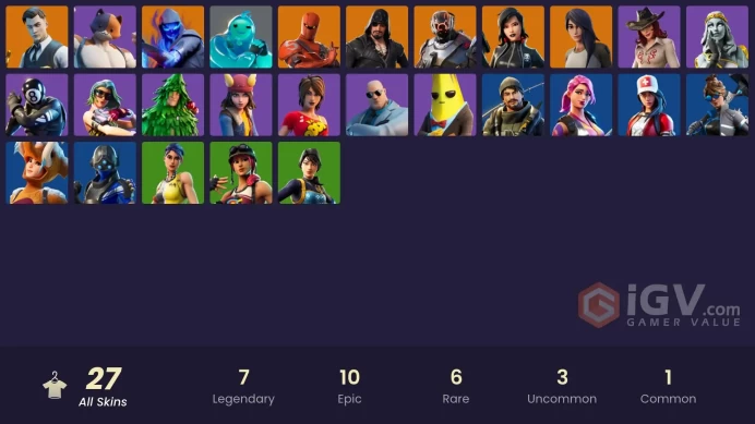 27 skins | Trilogy | The Scientist | Gear Specialist Maya | Midas | Hybrid | Blackheart | Sorana | Fusion | Rippley vs Sludge | Lt. Evergreen