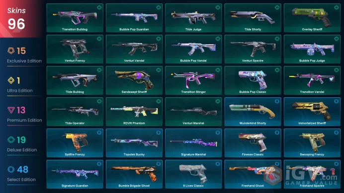 61EU/TR Market&V26 ACT1 Gold I &Valorant GO-Ion/Prime Karambit-Xerofa Knife-Reaver/EF/Prime/GP/Ion/RGX/Aemondir Vandal-Prime/Reaver PH-Reaver OP