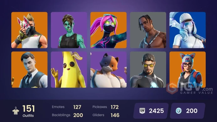 PC/PSN/Xbox/Nintendo 151 skins | OG STW | Travis Scott | Lina Scorch | Blue Team Leader | Gold Brutus | Gold Midas | Sultura | Prodigy | Carbon
