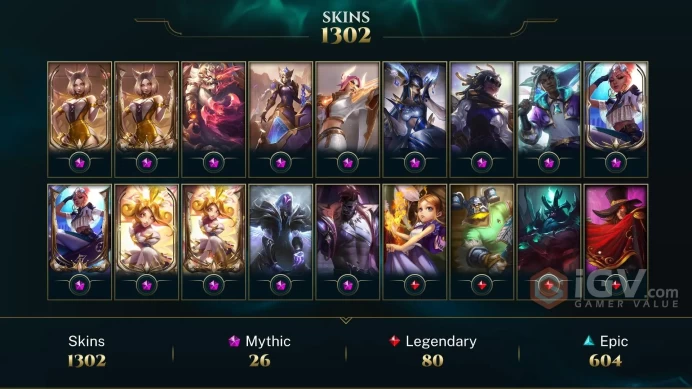 EUW - BRONZE 4  - 172 Champ  - 1.302 Good Skins(6 Ultimate, 26 Mythic, 80 Legendary, 604 Epic) - FULL ACCES - LIFETIME WARRANTY - CHEAP