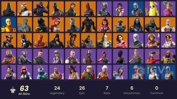 FA | 62 skins | Black Knight | Sparkle Specialist | The Reaper | Blue Squire | Royale Knight | Elite Agent | Omega (stage 5) | Rogue Agent