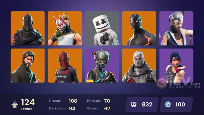 FA | 124 skins | Black Knight | Merry Mint Axe | OG STW | Sparkle Specialist | The Reaper | Blue Squire | Royale Knight | Elite Agent