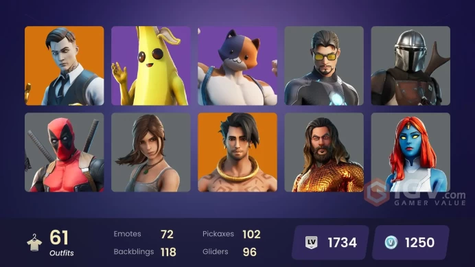 13772[PC/PSN/XBOX]Gold Brutus|Gold Midas|Gold TNTina|Gold Meowscles|Eternal Knight|Blackheart|Fade|Ronin|Hybrid|Menace|Rox