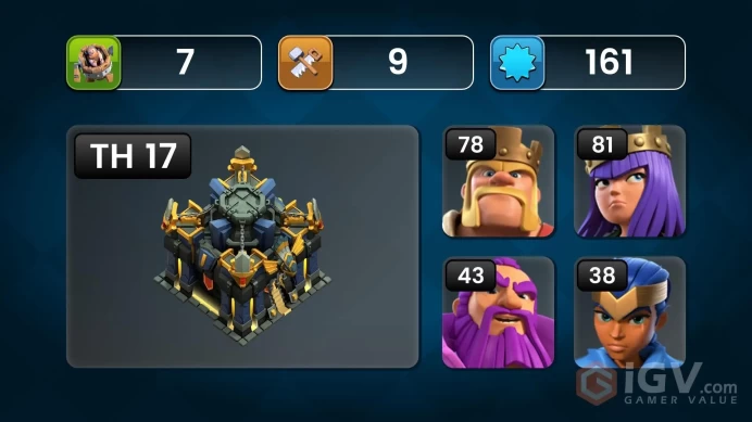 Town hall 16 Xp 161,4 equipment epic, C5990