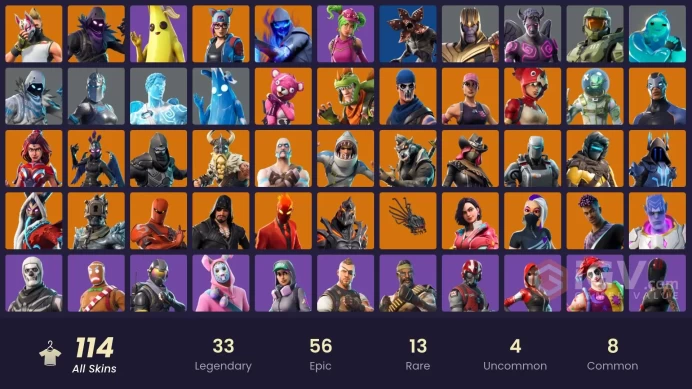 [PC/PSN/XBOX] 114 skins | Super Deluxe STW | Master Chief (Matte Black) |Rogue Agent | Take The Elf | Hot Marat |Point It Out |Orange Justice|