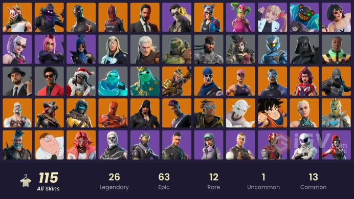 [PC/PSN/XBOX] 115 skins | Ultimate STW | Take The Elf | John Wick | Orange  Justice | Rambunctious | 1450 VB