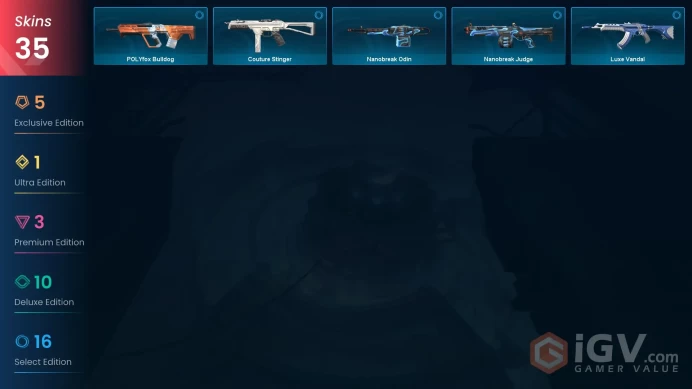 EU Level 38 35 Skins 11 Agents Arcane Gauntlets Radiant Entertainment System Phantom Reaver Sheriff Radiant Entertain...