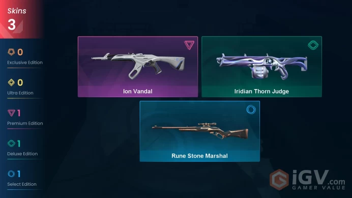 EU Level 3 3 Skins 6 Agents Ion Vandal