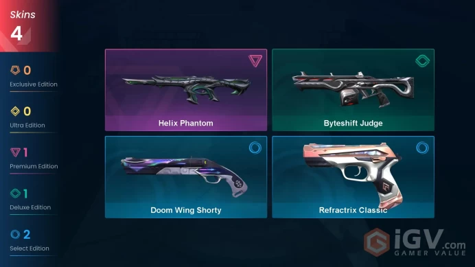 EU Level 6 4 Skins 5 Agents Helix Phantom Helix Phantom Helix Phantom