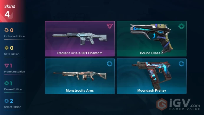 [EU]Level 15 Radiant Crisis 001 Phantom + 3 Skin Full Access High Quality Account Instant Delivery Ranked Ready