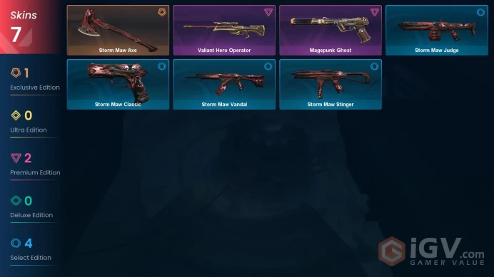 EU Level 26 7 Skins 10 Agents Magepunk Ghost Valiant Hero Operator Magepunk Ghost Valiant Hero Operator Valiant Hero ...