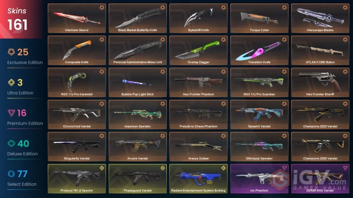 87 EU/TR Market &2023-2025 Vandal-RGX Karambit-Personal Melee -Arcane/Prime/Gaia's/Ion/Chrono Vandal-Oni/Gaia's PH-Imperium/GP OP-Neo Sheriff
