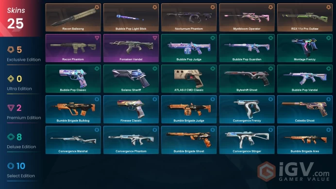 EU [ 25 TOP SKINS + 2 KNIFE ] Recon Balisong + Nocturnum Phantom + Forsaken Vandal + Recon Phantom / full acces