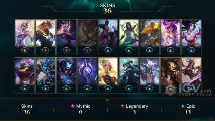EUW -(S16) DIA 4 %70WR - 98 Champ - 38 Good Skins(1 Ultimate, 3 Legendary, 13 Epic) - 5K BE - HONOR 5 -S11 ACC - FULL ACCES - SAFETY - CHEAP