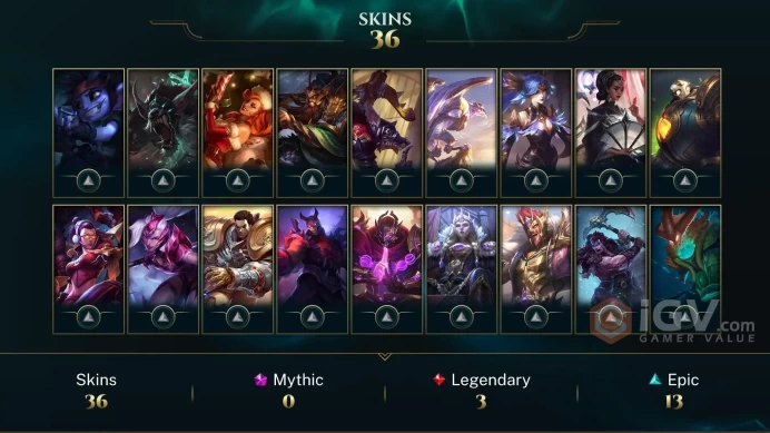 EUW -(S16) DIA 4 %70WR - 98 Champ - 38 Good Skins(1 Ultimate, 3 Legendary, 13 Epic) - 5K BE - HONOR 5 -S11 ACC - FULL ACCES - SAFETY - CHEAP