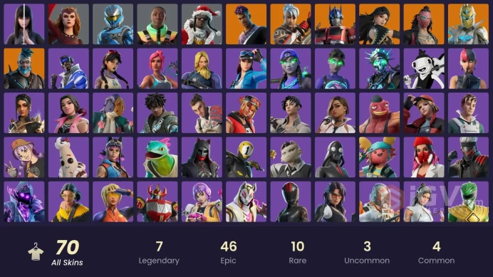 71 Skins FA / Blue Striker / Cloud Striker / Sultura / Optimus Prime / Minty Bomber / Scarlet Witch / Reaper  gs001