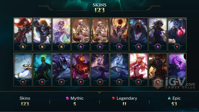 NA EMAIL CHANGEABLE 96 CHAMPIONS 123 SKINS PRESTIGE: MALPHITE EVELYN 2X Hextech Renekton 3 ULTIMATE LAST PLAY 2024 