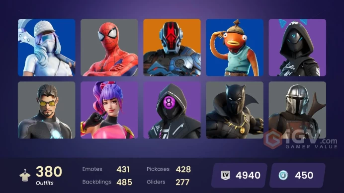 [ALL PLATFORMS]-374 Skin-418 Pickaxes-425 Emotes-250.000 V-BUCKS SPEND-Leviathan Axe-FULL ACCESS-BEST SELLER-
