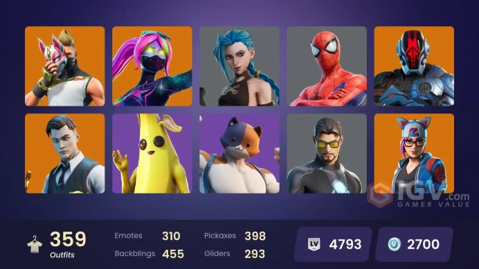 [ALL PLATFORMS]-356 Skin-397 Pickaxes-309 Emotes-FULL ACCESS-