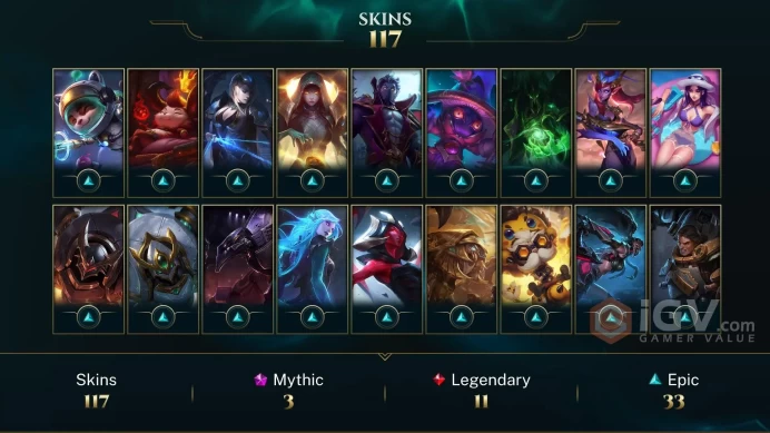 EUW EMAIL CHANGEABLE 70 CHAMPIONS 117 SKINS Gun Goddess Miss Fortune Prestige Bewitching Miss Fortune2X 16.8k ORANGE ESS. LAST PLAY 2024