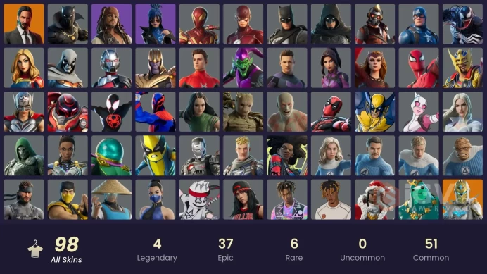 [ALL PLATFORMS]-100 Skin-Spider-Punk-Iron Man Zero-Scorpion (MK3)-Kitana (MK3)-Raiden (MK3)-Juice WRLD-FULL ACCESS-BEST SELLER-