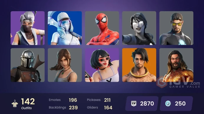 [ALL PLATFORMS]-142 Skin-196 Emotes-211 Pickaxes-FULL ACCESS-