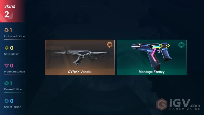 NA | 2 skins | CYRAX Vandal | Montage Frenzy | Z5451
