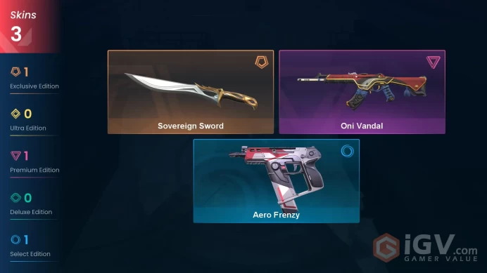 AP | 3 skins | Sovereign Sword | Oni Vandal | Aero Frenzy | M8371