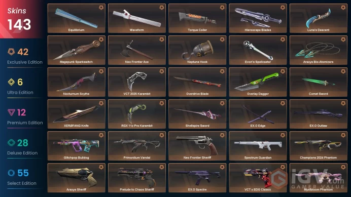 AP/MYS 153380 VP VCT 2025 Karambit Champions 2024 Phantom Evori's Spellcaster Araxys Bio-Atomizers Evori Dreamwings Ghost Prime Spectre Reaver 
